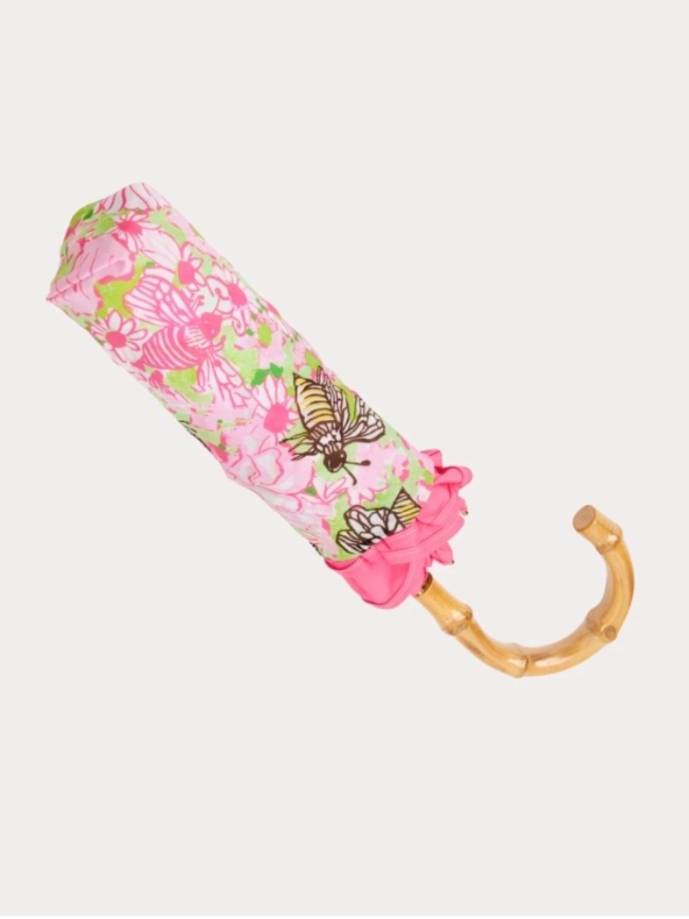 NWT Lilly Pulitzer Printed Travel Umbrella Color Pistachio Macaron Bees Knees